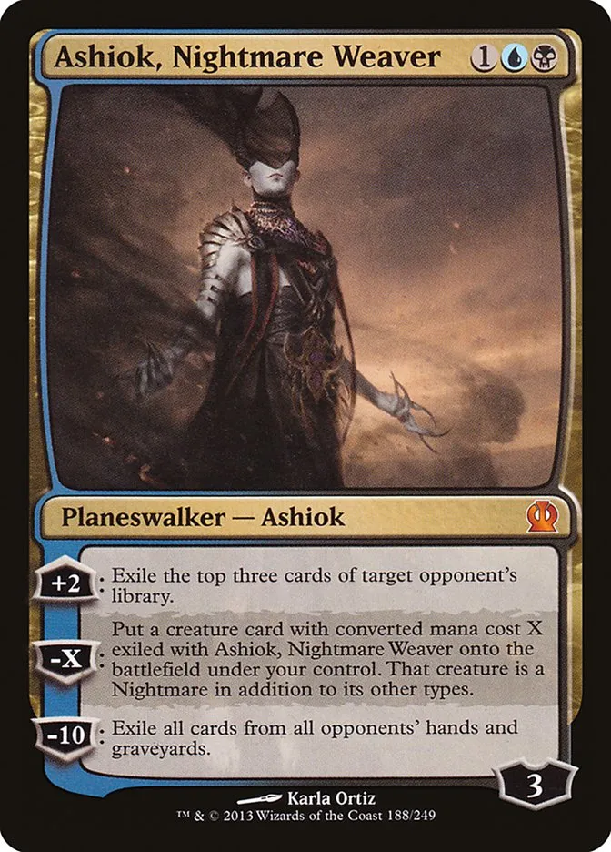 2013 Theros Ashiok, Nightmare Weaver #188 mythic card image