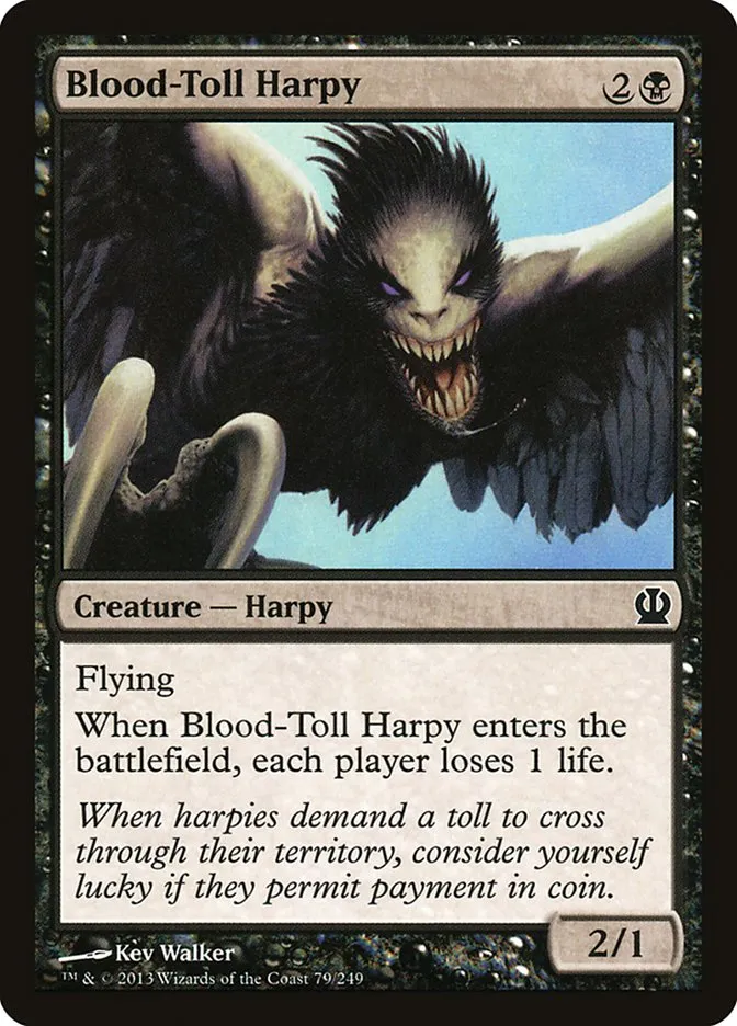 2013 Theros Blood-Toll Harpy [Foil] common #79 common card image