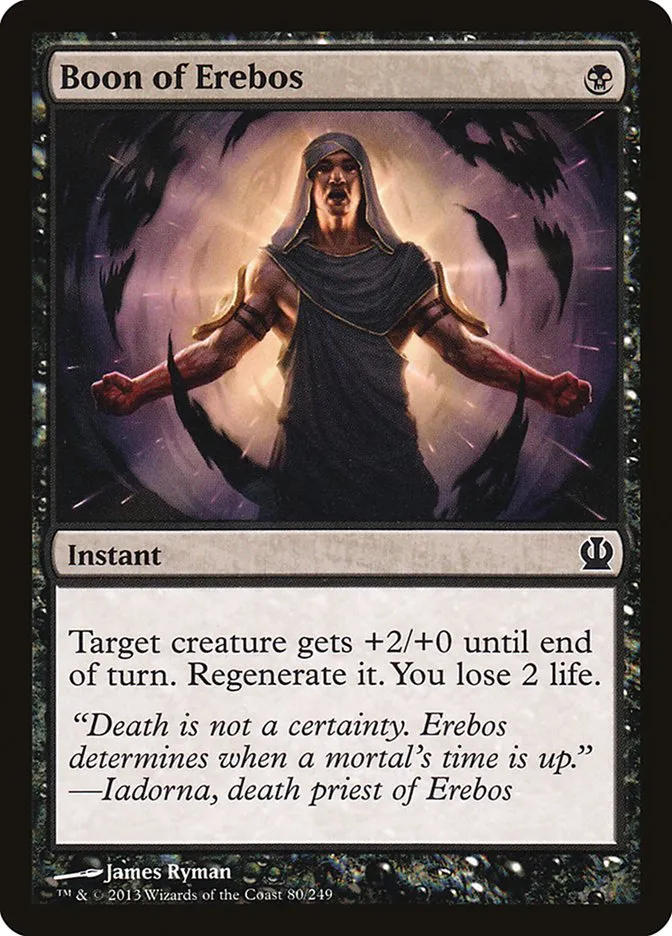 2013 Theros Boon of Erebos [Foil] common #80 common card image