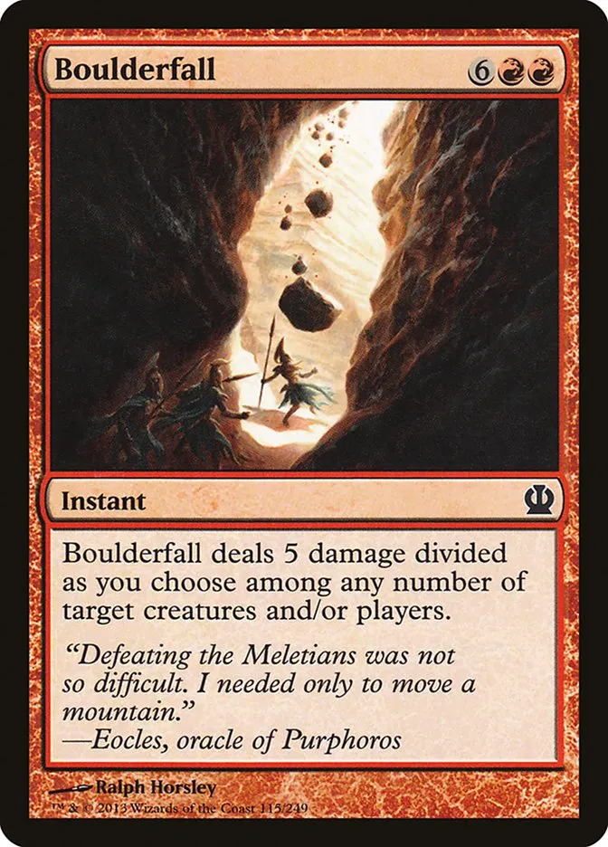 2013 Theros Boulderfall common #115 common card image