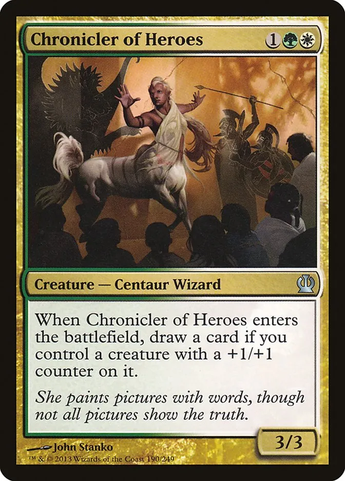 2013 Theros Chronicler of Heroes #190 uncommon card image
