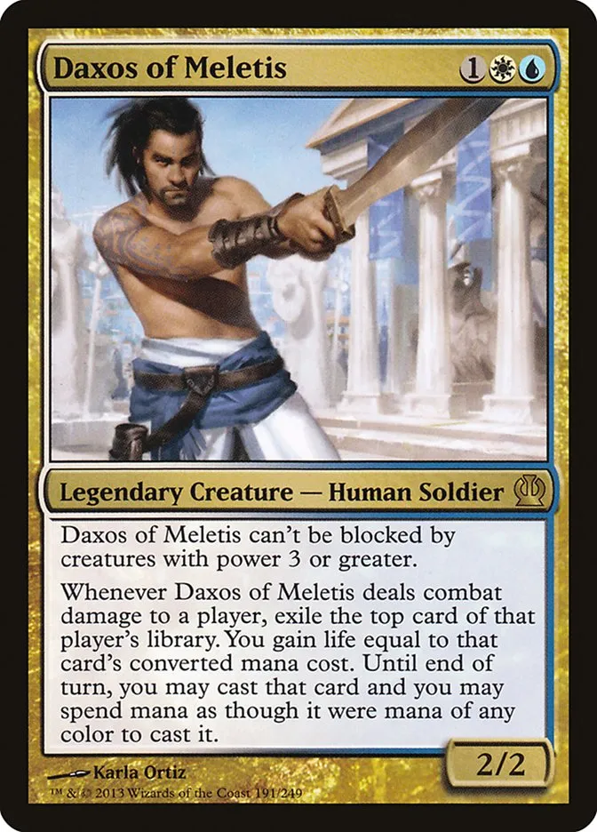 2013 Theros Daxos of Meletis #191 rare card image