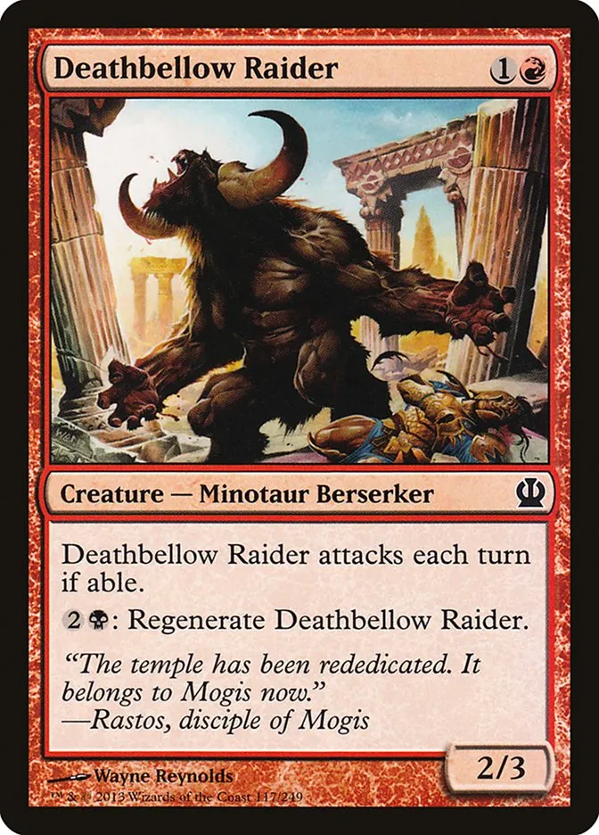 2013 Theros Deathbellow Raider common #117 common card image
