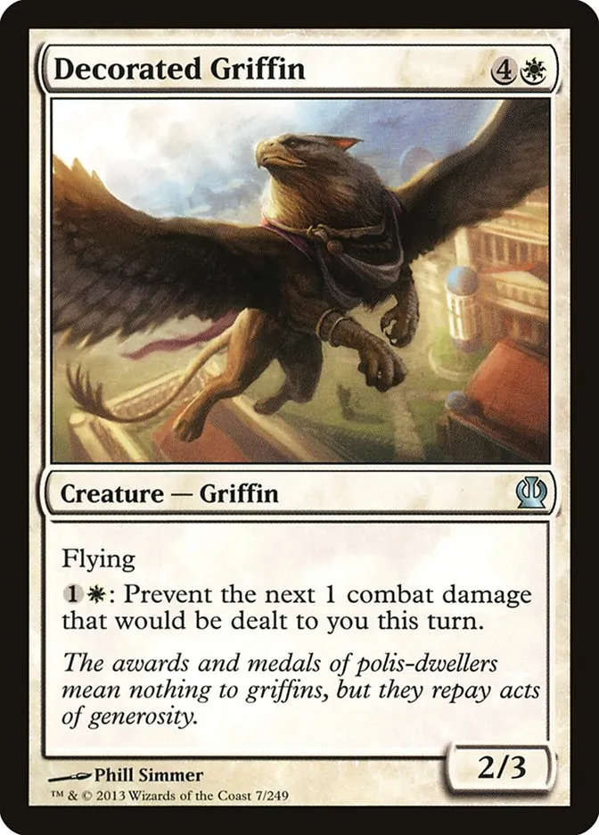 2013 Theros Decorated Griffin [Foil] uncommon #7 uncommon card image