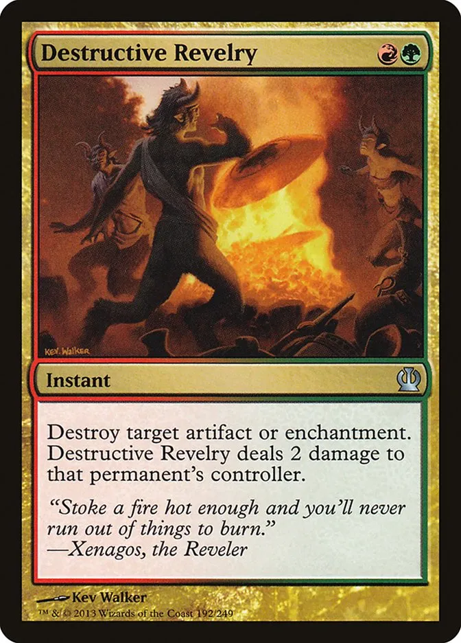 2013 Theros Destructive Revelry uncommon #192 uncommon card image