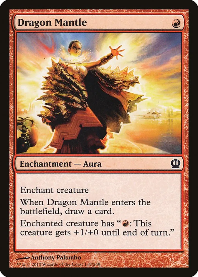 2013 Theros Dragon Mantle common #119 common card image