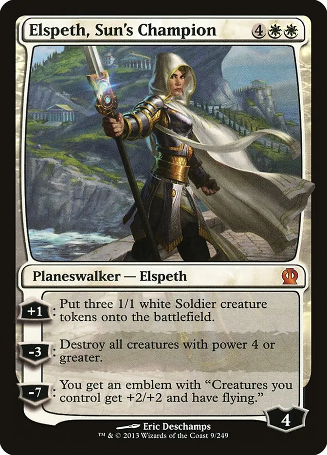 2013 Theros Elspeth, Sun's Champion [Foil] mythic #9 mythic card image