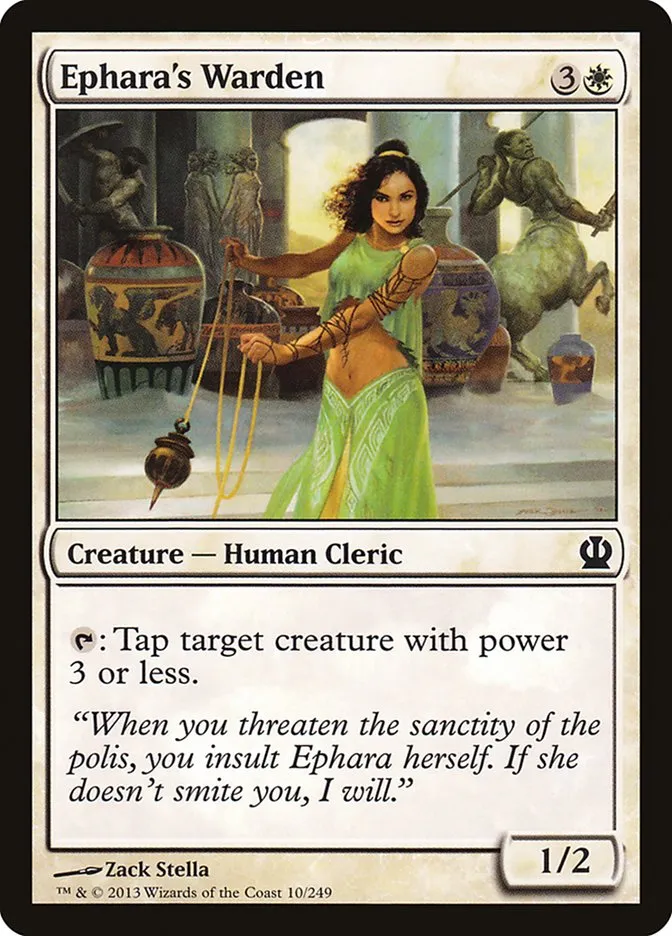 2013 Theros Ephara's Warden common #10 common card image