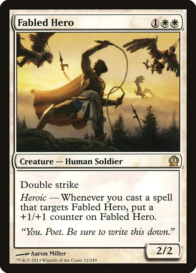 2013 Theros Fabled Hero [Foil] rare #12 rare card image