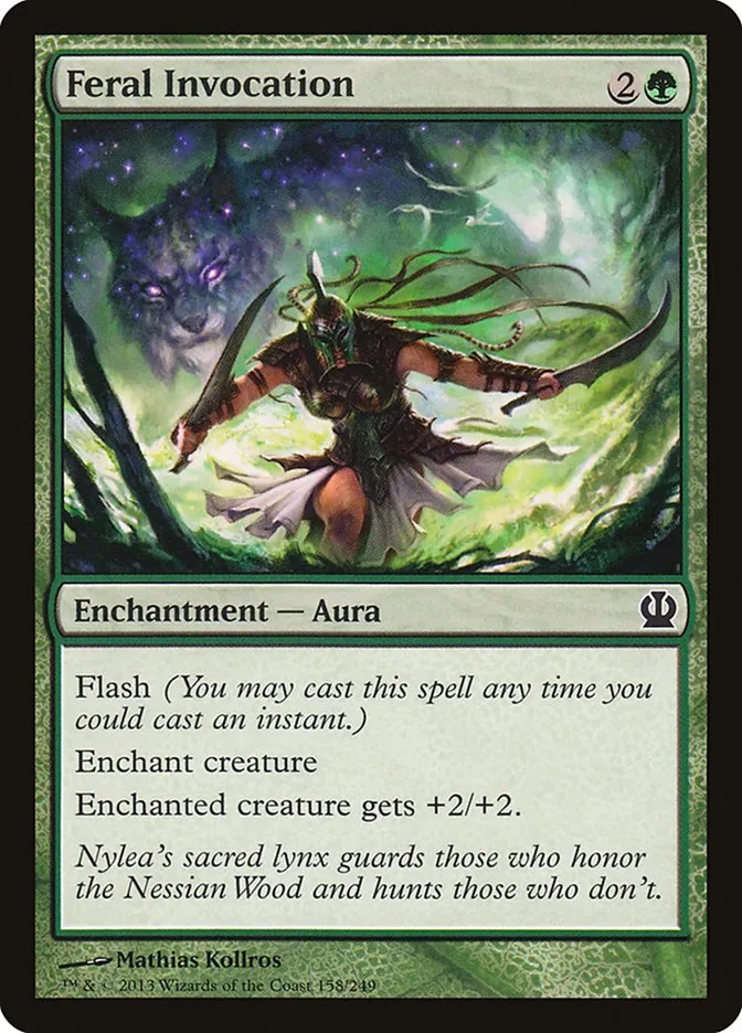 2013 Theros Feral Invocation common #158 common card image