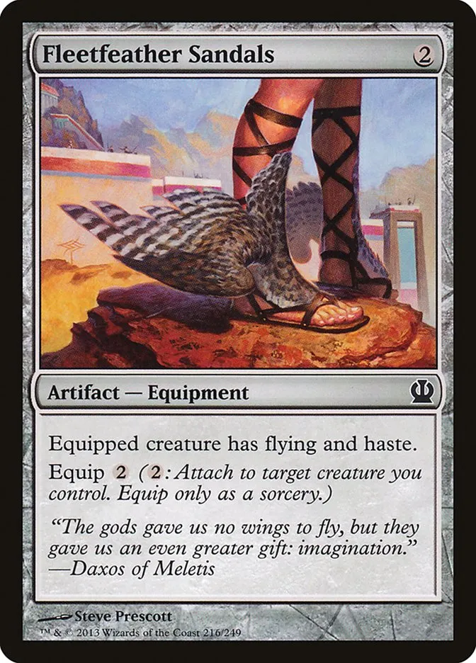 2013 Theros Fleetfeather Sandals common #216 common card image