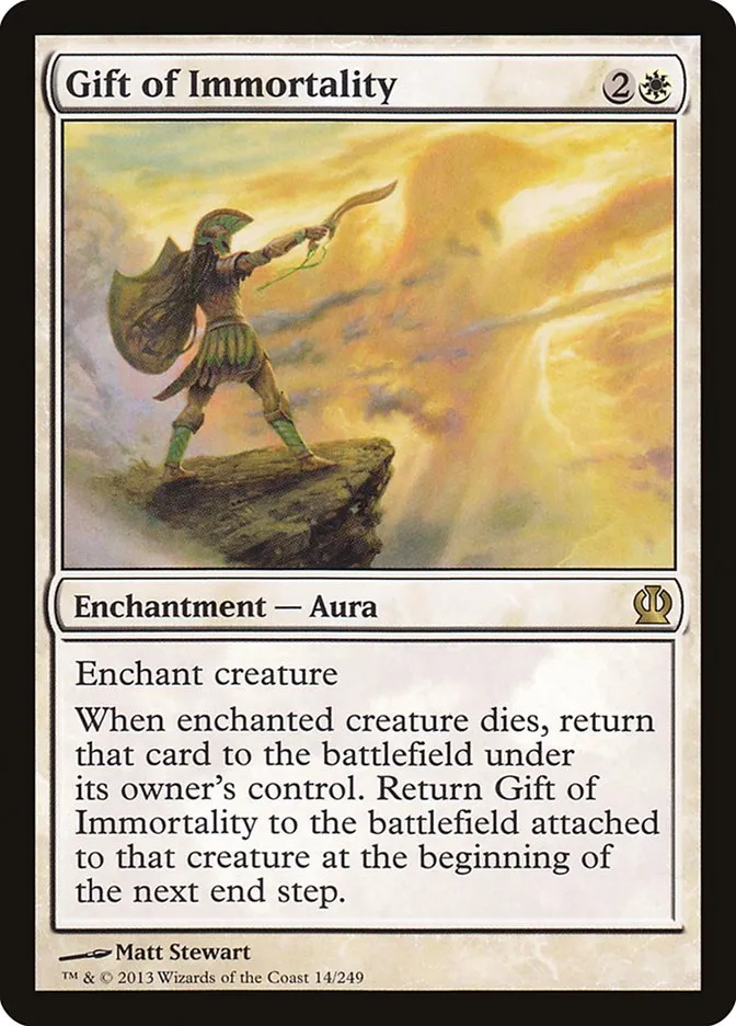 2013 Theros Gift of Immortality [Foil] rare #14 rare card image