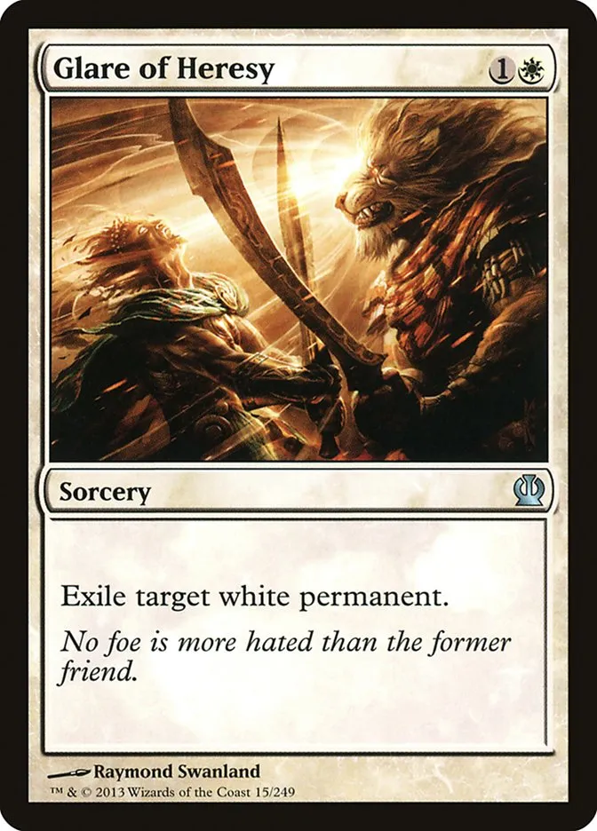 2013 Theros Glare of Heresy [Foil] uncommon #15 uncommon card image