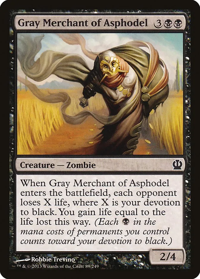 2013 Theros Gray Merchant of Asphodel #89 common card image