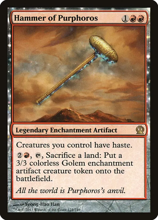 2013 Theros Hammer of Purphoros #124 rare card image