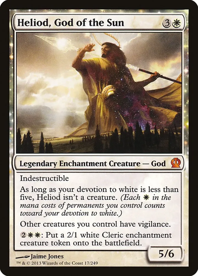 2013 Theros Heliod, God of the Sun [Foil] mythic #17 mythic card image