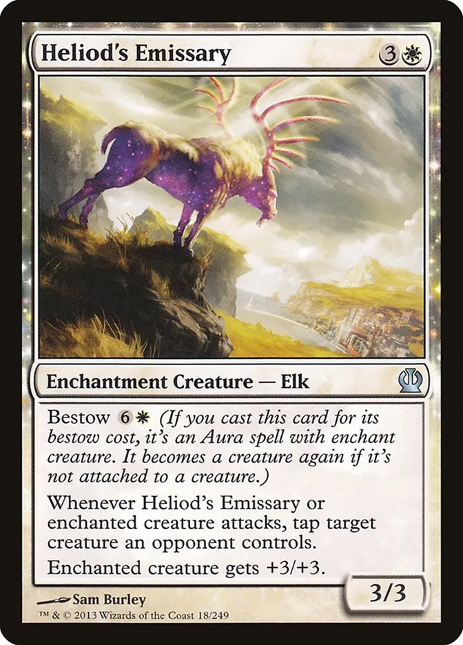 2013 Theros Heliod's Emissary [Foil] uncommon #18 uncommon card image