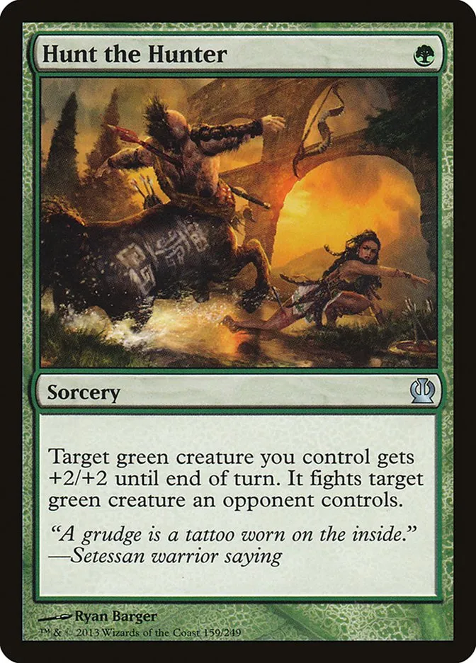2013 Theros Hunt the Hunter #159 uncommon card image