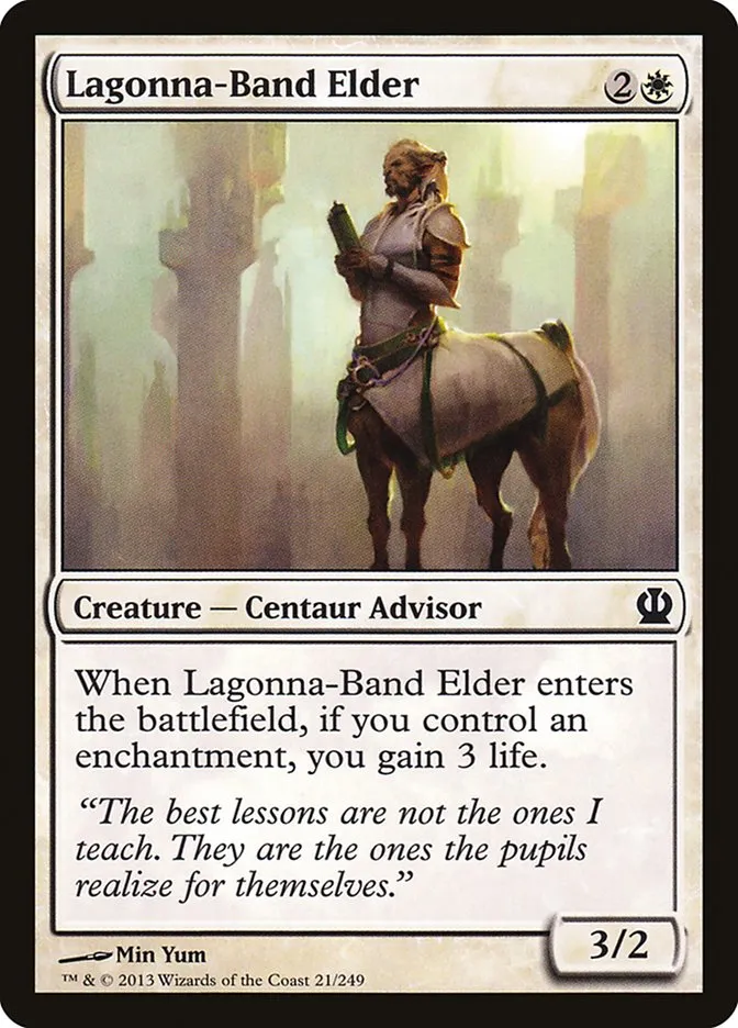2013 Theros Lagonna-Band Elder [Foil] common #21 common card image