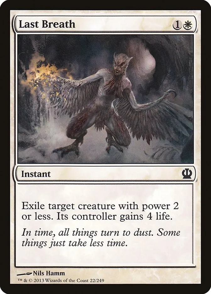 2013 Theros Last Breath common #22 common card image