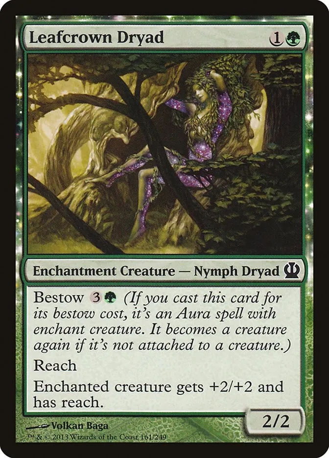 2013 Theros Leafcrown Dryad common #161 common card image