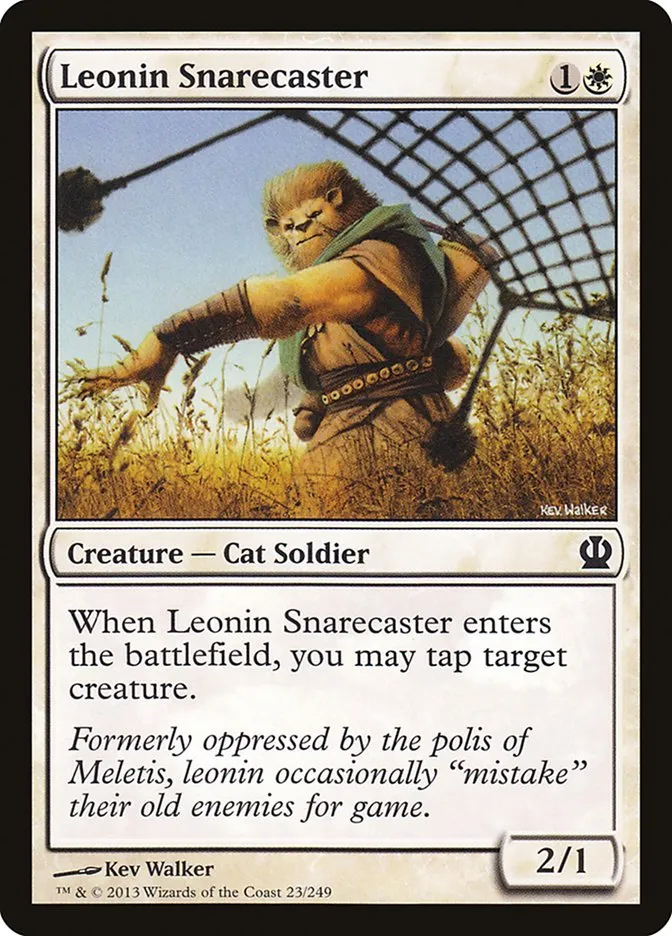 2013 Theros Leonin Snarecaster [Foil] common #23 common card image