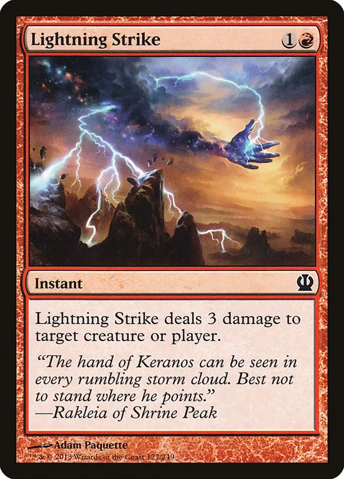 2013 Theros Lightning Strike [Foil] common #127 common card image