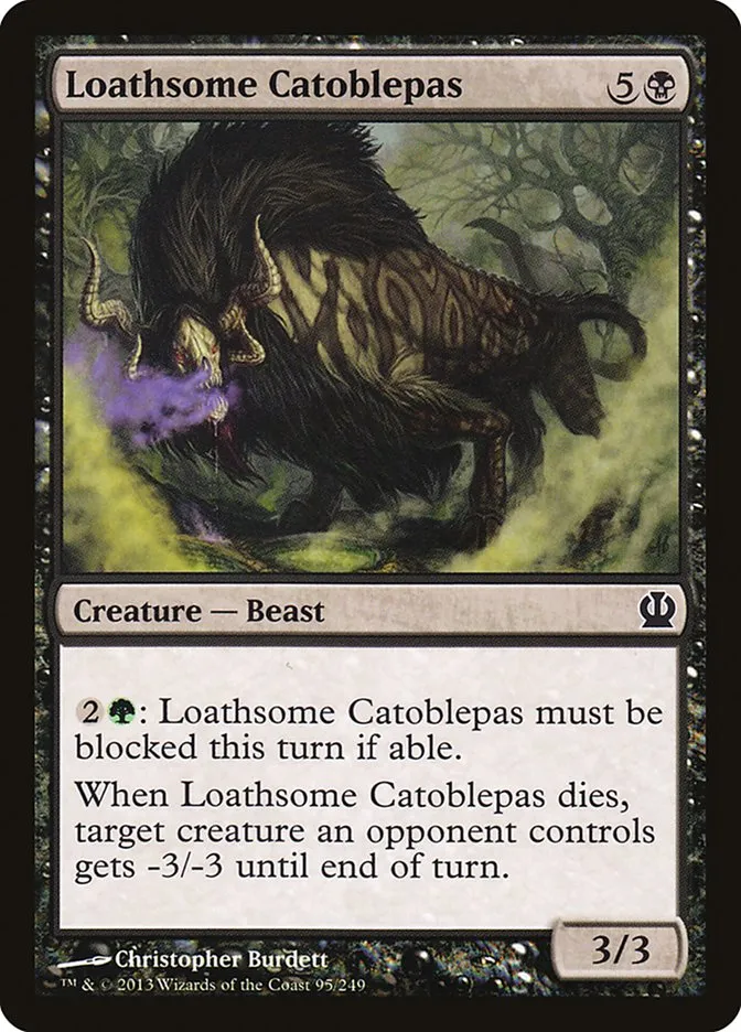2013 Theros Loathsome Catoblepas [Foil] common #95 common card image