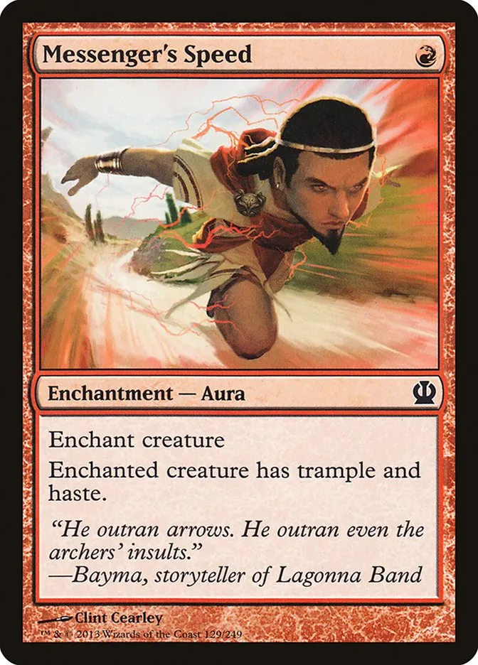 2013 Theros Messenger's Speed common #129 common card image