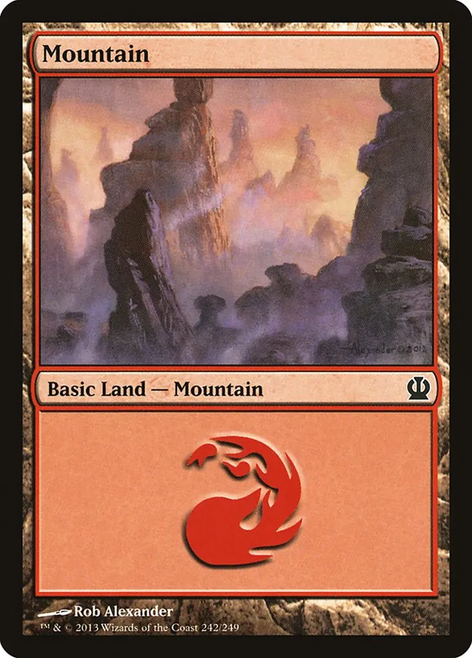 2013 Theros Mountain common #242 common card image