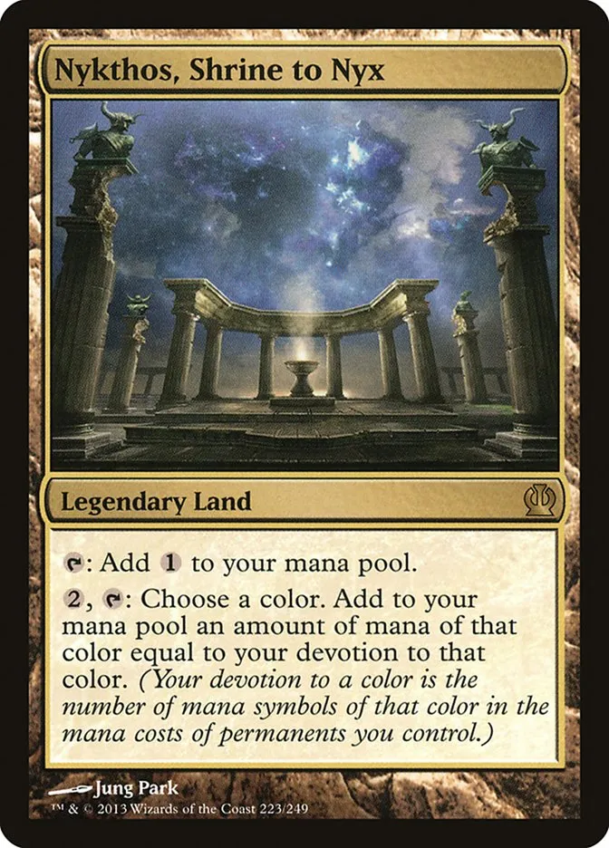 2013 Theros Nykthos, Shrine to Nyx [Foil] rare #223 rare card image