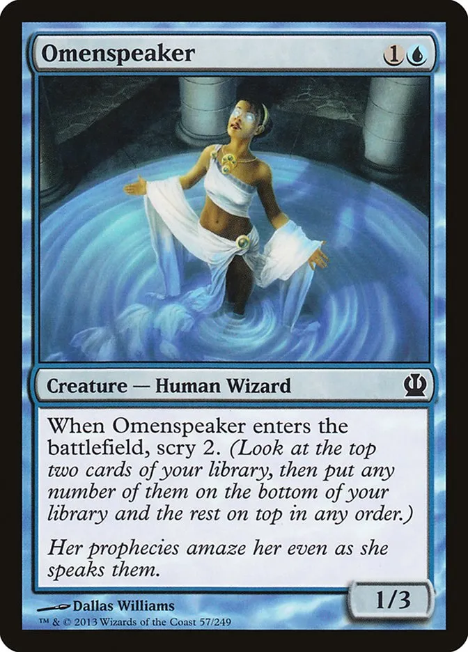2013 Theros Omenspeaker [Foil] common #57 common card image