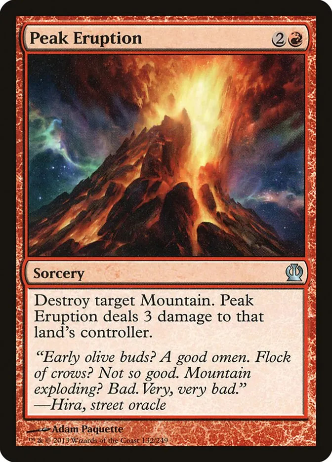 2013 Theros Peak Eruption uncommon #132 uncommon card image