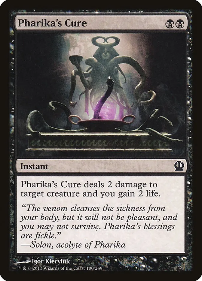 2013 Theros Pharika's Cure [Foil] common #100 common card image