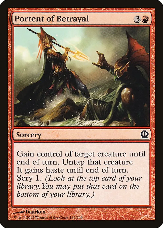 2013 Theros Portent of Betrayal #133 common card image