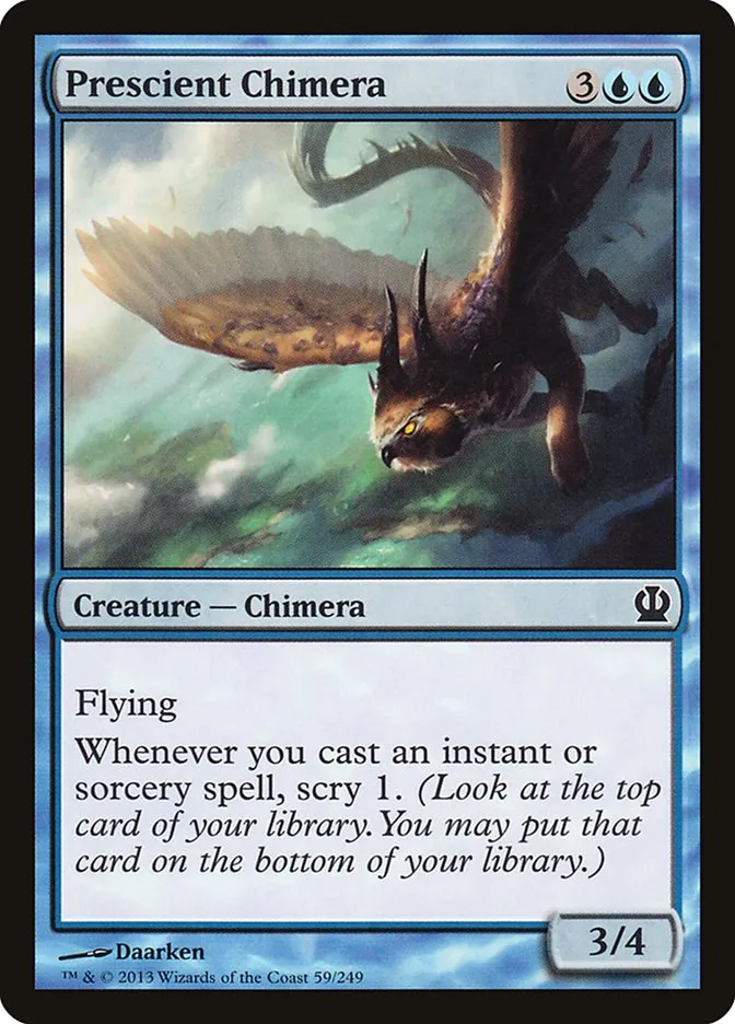 2013 Theros Prescient Chimera common #59 common card image