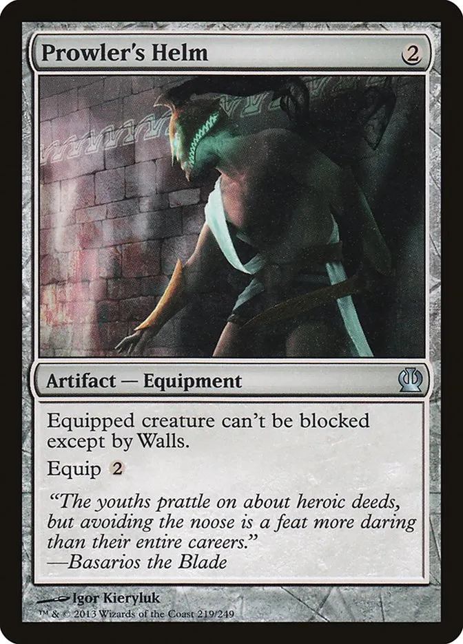2013 Theros Prowler's Helm uncommon #219 uncommon card image
