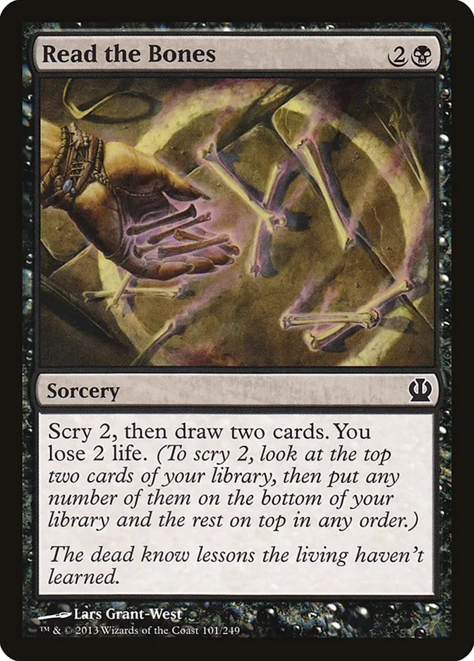 2013 Theros Read the Bones [Foil] common #101 common card image