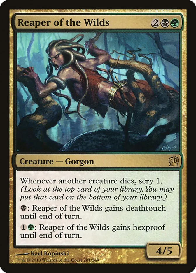 2013 Theros Reaper of the Wilds #201 rare card image
