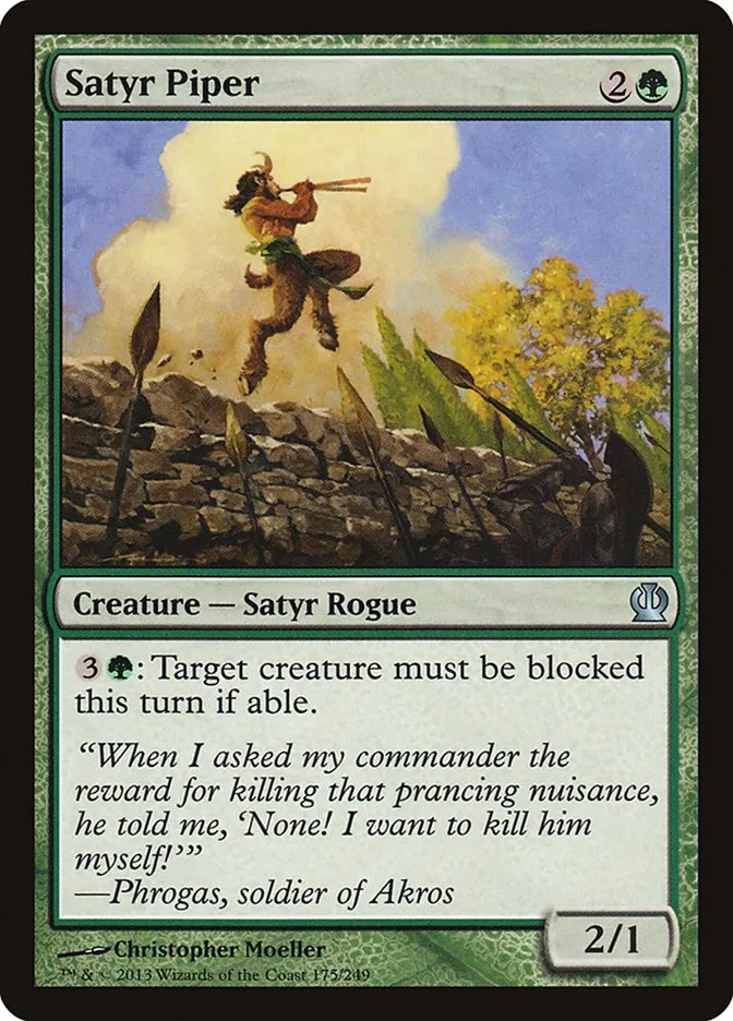 2013 Theros Satyr Piper uncommon #175 uncommon card image