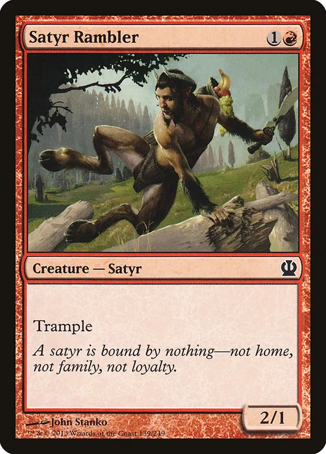 2013 Theros Satyr Rambler common #139 common card image