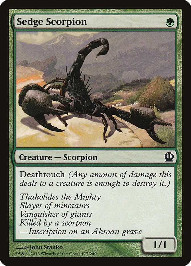 2013 Theros Sedge Scorpion common #177 common card image