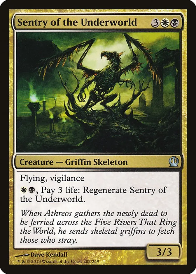 2013 Theros Sentry of the Underworld #202 uncommon card image