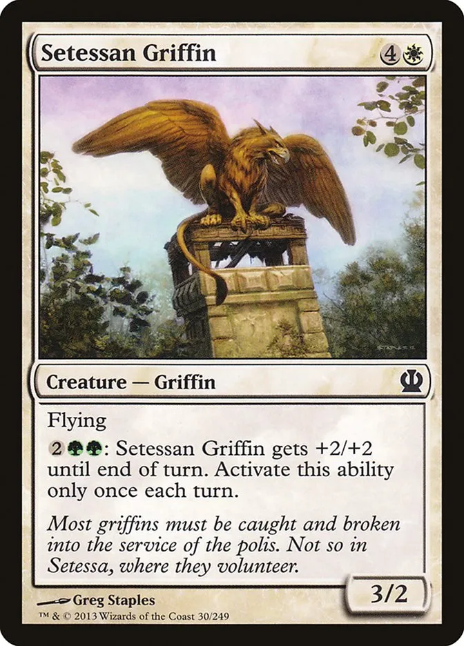 2013 Theros Setessan Griffin [Foil] common #30 common card image