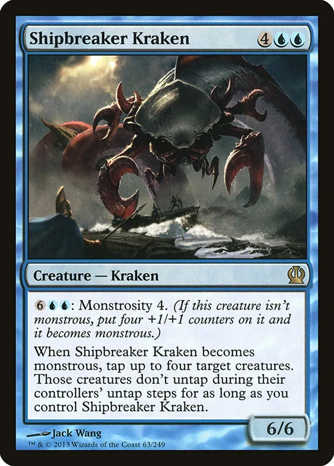 2013 Theros Shipbreaker Kraken [Foil] rare #63 rare card image