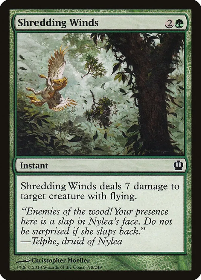 2013 Theros Shredding Winds [Foil] common #178 common card image