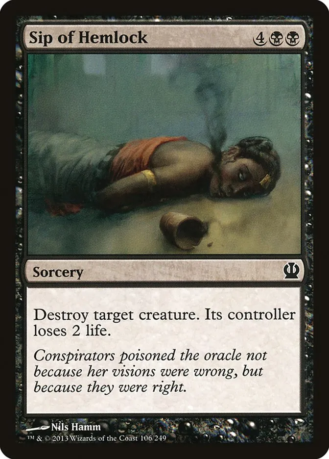 2013 Theros Sip of Hemlock #106 common card image