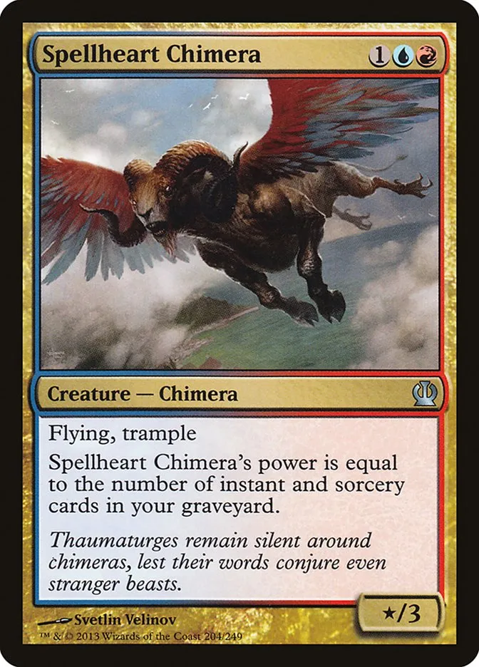 2013 Theros Spellheart Chimera #204 uncommon card image