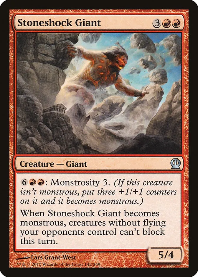 2013 Theros Stoneshock Giant #142 uncommon card image