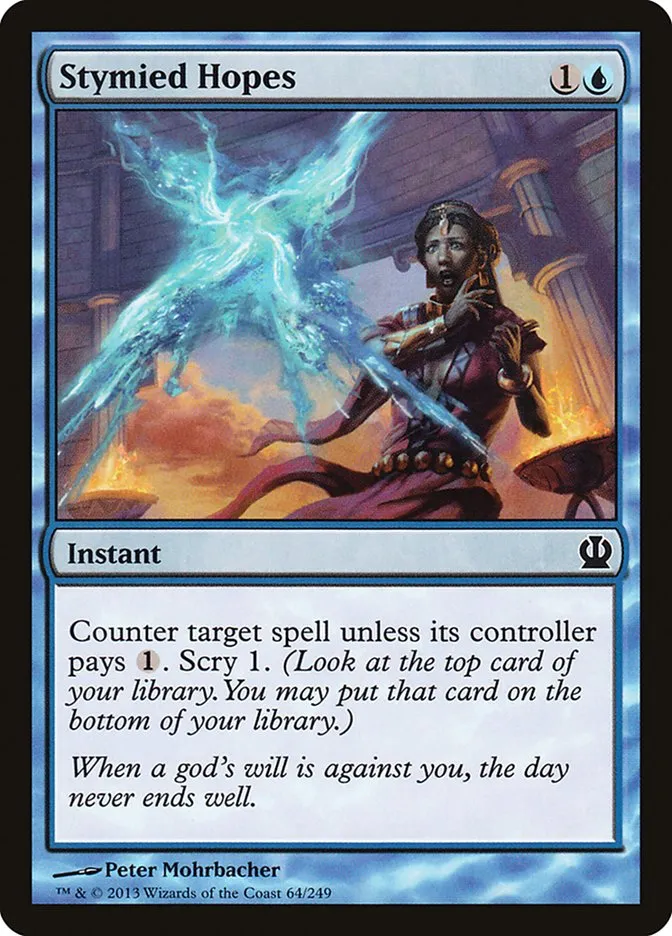 2013 Theros Stymied Hopes [Foil] common #64 common card image